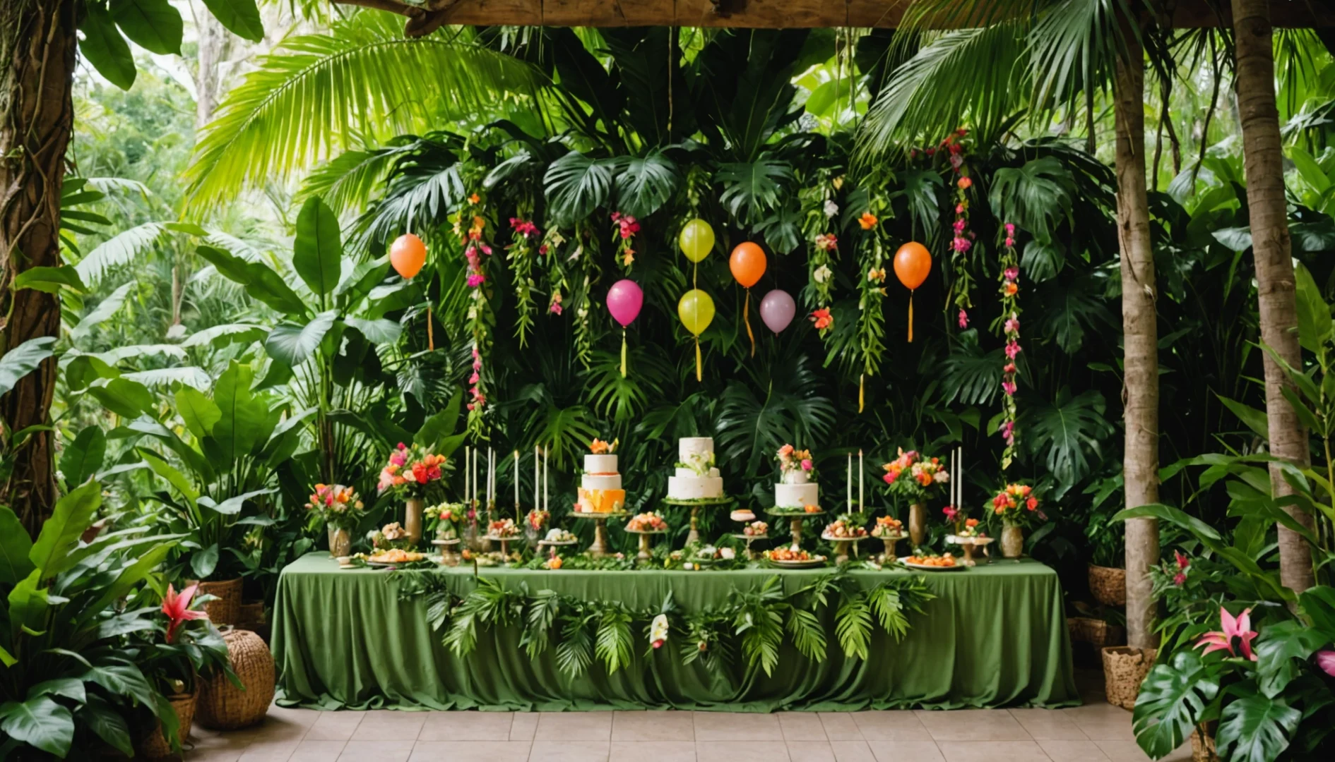 theme bapteme jungle