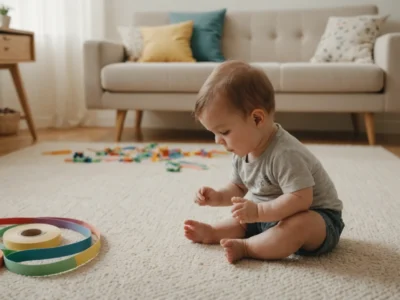 bébé tape montessori